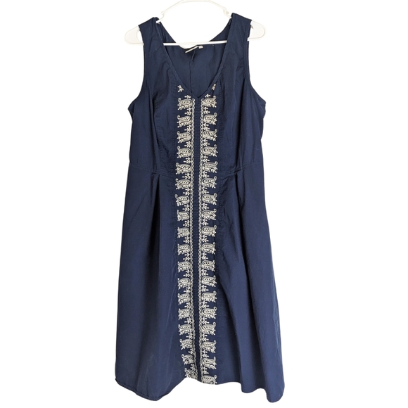 eShakti Midi Embroidered A-line Dress Women's Size 18w - Picture 1 of 11